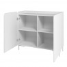Manhattan Comfort Mid-Century Modern Bogardus Accent Cabinet White Open View