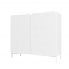 Manhattan Comfort Mid-Century Modern Bogardus Accent Cabinet White Front