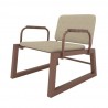Manhattan Comfort Whythe PU Leather Low Accent Chair 1.0 in Natural Linen & Corten Side