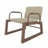 Manhattan Comfort Whythe PU Leather Low Accent Chair 1.0 in Natural Linen & Corten Side - Manhattan Comfort Whythe PU Leather Low Accent Chair 1.0 in Natural Linen & Corten Side