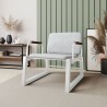 Manhattan Comfort Whythe PU Leather Low Accent Chair 1.0 in White