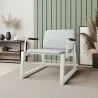 Manhattan Comfort Whythe PU Leather Low Accent Chair 1.0 in White - Manhattan Comfort Whythe PU Leather Low Accent Chair 1.0 in White