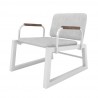 Manhattan Comfort Whythe PU Leather Low Accent Chair 1.0 in White Side