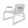 Manhattan Comfort Whythe PU Leather Low Accent Chair 1.0 in White Side - Manhattan Comfort Whythe PU Leather Low Accent Chair 1.0 in White Side