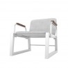 Manhattan Comfort Whythe PU Leather Low Accent Chair 1.0 in White Bottom