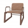 Manhattan Comfort Whythe PU Leather Low Accent Chair 1.0 in Corten Side
