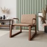 Manhattan Comfort Whythe PU Leather Low Accent Chair 1.0 in Corten