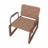 Manhattan Comfort Whythe PU Leather Low Accent Chair 1.0 in Corten Top