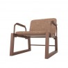 Manhattan Comfort Whythe PU Leather Low Accent Chair 1.0 in Corten Bottom