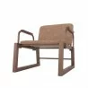 Manhattan Comfort Whythe PU Leather Low Accent Chair 1.0 in Corten Bottom - Manhattan Comfort Whythe PU Leather Low Accent Chair 1.0 in Corten Bottom
