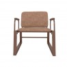 Manhattan Comfort Whythe PU Leather Low Accent Chair 1.0 in Corten Front