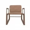 Manhattan Comfort Whythe PU Leather Low Accent Chair 1.0 in Corten Front - Manhattan Comfort Whythe PU Leather Low Accent Chair 1.0 in Corten Front