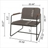 Manhattan Comfort Whythe PU Leather Low Accent Chair 2.0 Size