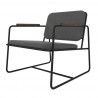 Manhattan Comfort Whythe PU Leather Low Accent Chair 2.0 in Black Side