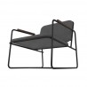 Manhattan Comfort Whythe PU Leather Low Accent Chair 2.0 in Black  Bottom
