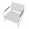Manhattan Comfort Whythe PU Leather Low Accent Chair 2.0 in White