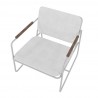 Manhattan Comfort Whythe PU Leather Low Accent Chair 2.0 in White Top