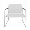 Manhattan Comfort Whythe PU Leather Low Accent Chair 2.0 in White Front