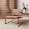 Manhattan Comfort Whythe PU Leather Low Accent Chair 2.0 in Corten