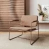 Manhattan Comfort Whythe PU Leather Low Accent Chair 2.0 in Corten - Manhattan Comfort Whythe PU Leather Low Accent Chair 2.0 in Corten
