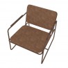 Manhattan Comfort Whythe PU Leather Low Accent Chair 2.0 in Corten Top