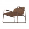 Manhattan Comfort Whythe PU Leather Low Accent Chair 2.0 in Corten Bottom