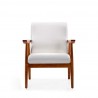 Manhattan Comfort ArchDuke White and Amber Faux Leather Accent Chair Front