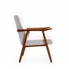 Manhattan Comfort ArchDuke White and Amber Faux Leather Accent Chair Side