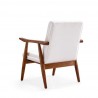 Manhattan Comfort ArchDuke White and Amber Faux Leather Accent Chair Back