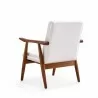 Manhattan Comfort ArchDuke White and Amber Faux Leather Accent Chair Back - Manhattan Comfort ArchDuke White and Amber Faux Leather Accent Chair Back