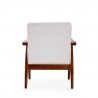 Manhattan Comfort ArchDuke White and Amber Faux Leather Accent Chair Back