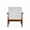 Manhattan Comfort ArchDuke White and Amber Faux Leather Accent Chair Back - Manhattan Comfort ArchDuke White and Amber Faux Leather Accent Chair Back