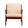Manhattan Comfort Martelle Cream and Amber Twill Weave Accent Chair Front