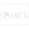 Manhattan Comfort Martelle  Amber Twill Weave Accent Chair