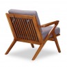 Manhattan Comfort Martelle Grey and Amber Twill Weave Accent Chair Back angle