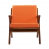 Manhattan Comfort Martelle Orange and Amber Twill Weave Accent Chair Front