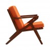 Manhattan Comfort Martelle Orange and Amber Twill Weave Accent Chair Side