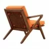 Manhattan Comfort Martelle Orange and Amber Twill Weave Accent Chair - Manhattan Comfort Martelle Orange and Amber Twill Weave Accent Chair