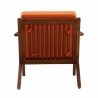 Manhattan Comfort Martelle Orange and Amber Twill Weave Accent Chair Back