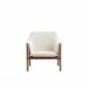 Manhattan Comfort Miller Cream and Walnut Linen Weave Accent Chair Front - Manhattan Comfort Miller Cream and Walnut Linen Weave Accent Chair Front