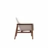 Manhattan Comfort Miller Cream and Walnut Linen Weave Accent Chair Side - Manhattan Comfort Miller Cream and Walnut Linen Weave Accent Chair Side