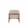 Manhattan Comfort Miller Cream and Walnut Linen Weave Accent Chair Back