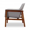 Manhattan Comfort Miller Grey and Walnut Linen Weave Accent Chair Side