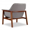 Manhattan Comfort Miller Grey and Walnut Linen Weave Accent Chair Back