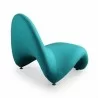 Manhattan Comfort MoMa Purple Wool Blend Accent Chair in Teal Back - Manhattan Comfort MoMa Purple Wool Blend Accent Chair in Teal Back