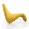 Manhattan Comfort MoMa Purple Wool Blend Accent Chair in Yellow Side - Manhattan Comfort MoMa Purple Wool Blend Accent Chair in Yellow Side