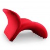 Manhattan Comfort Rosebud Wool Blend Accent Chair in Red Back