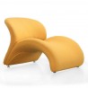 Manhattan Comfort Rosebud Wool Blend Accent Chair in Yellow 