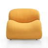 Manhattan Comfort Rosebud Wool Blend Accent Chair in Yellow Front