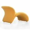 Manhattan Comfort Rosebud Wool Blend Accent Chair in Yellow Back - Manhattan Comfort Rosebud Wool Blend Accent Chair in Yellow Back